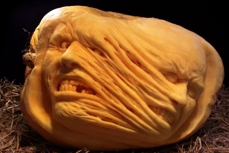 double-face-pumpking-carving