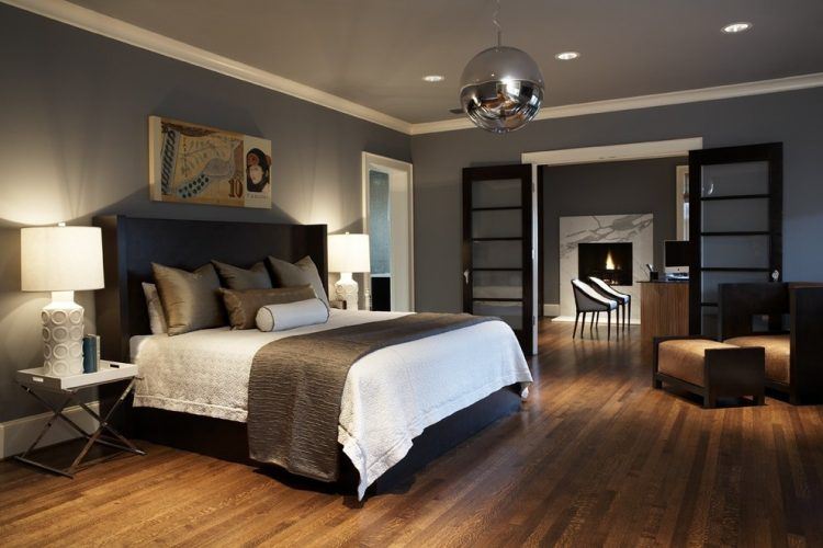 Dark Molding Bedroom Decorating Ideas