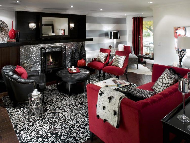 glam-red-living-room