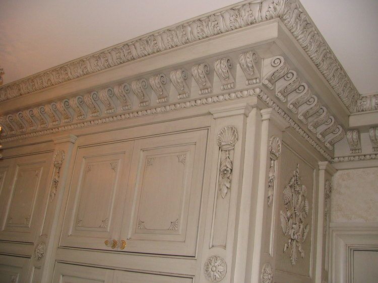 beautiful carved crown molding 