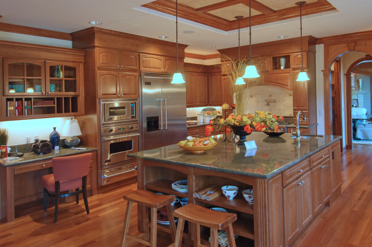 kitchen-with-matching-island-and-office-countertops