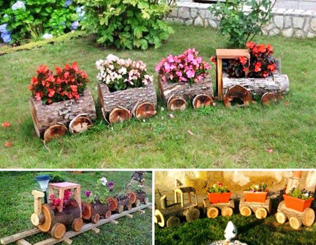 log train for garden