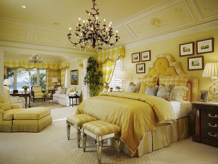 Yellow wall color bedroom