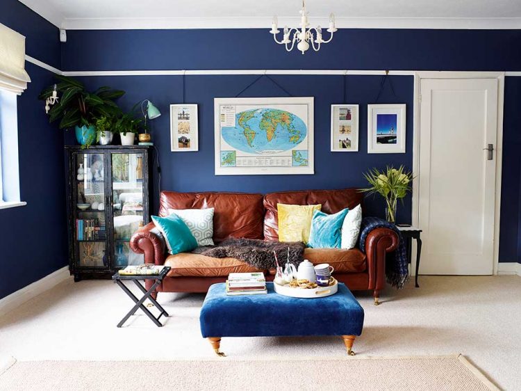 leather light blue living room ideas