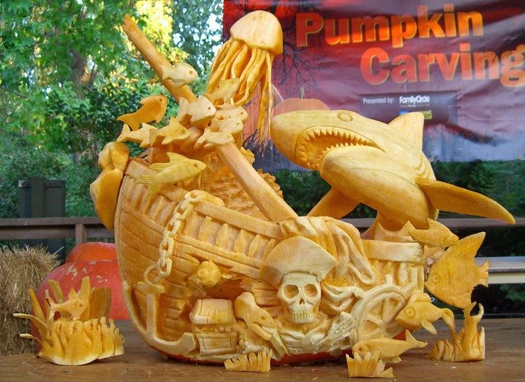 Pirate Ship Template Pumpkin