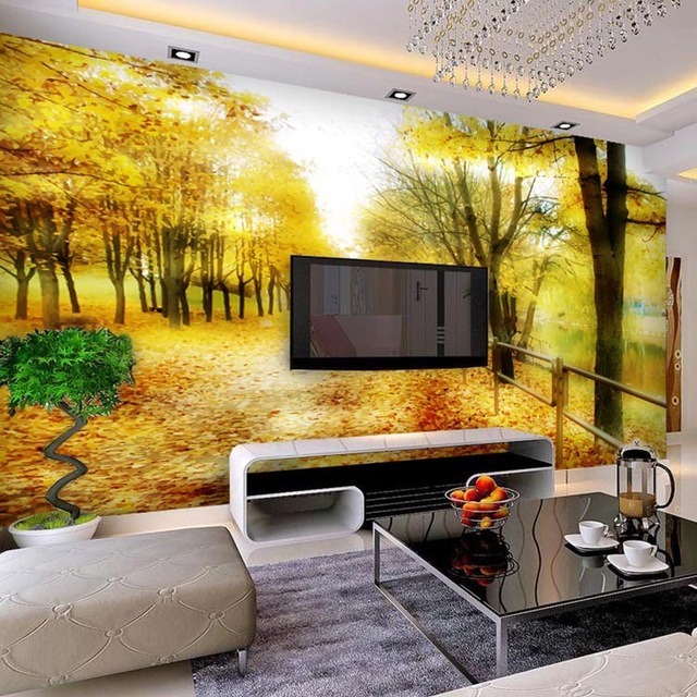 romantic-golden-autumn-wallpaper-mural