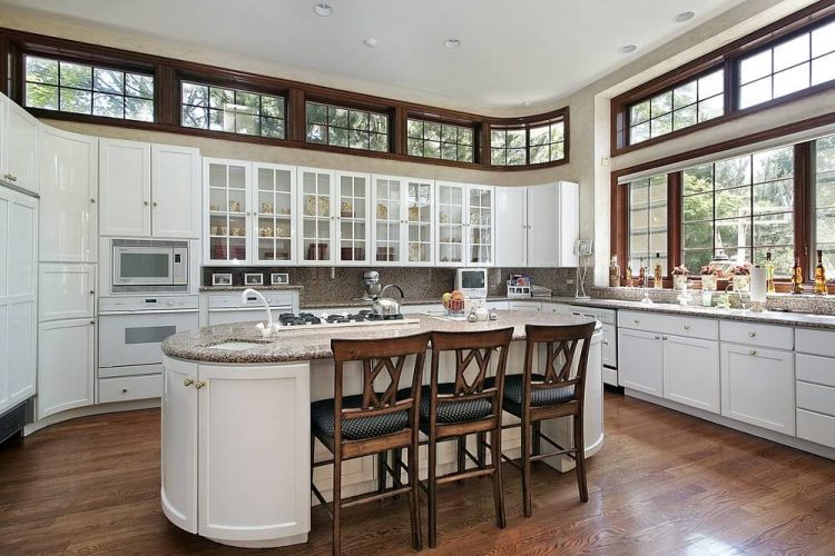 Rounded End Kitchen Island