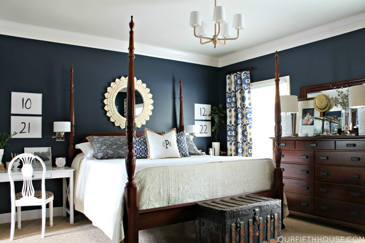 Stylish Blue Master Bedroom