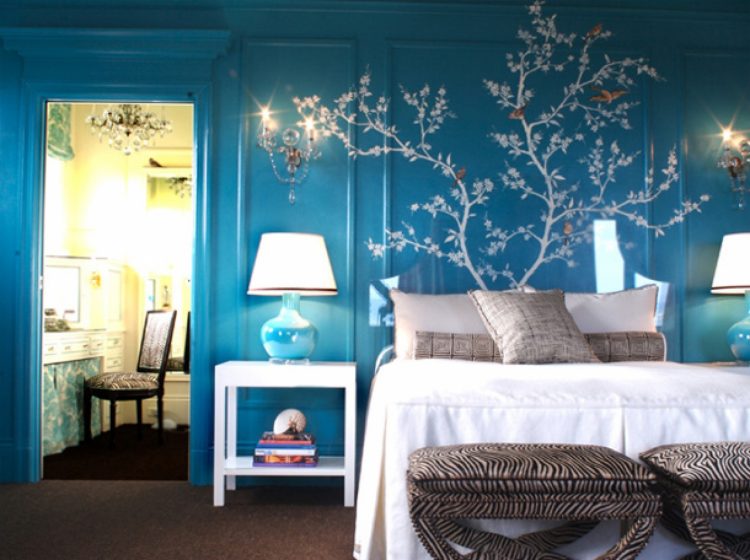 Textured Blue Bedroom