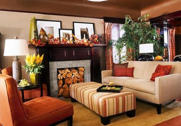 fall themed living room