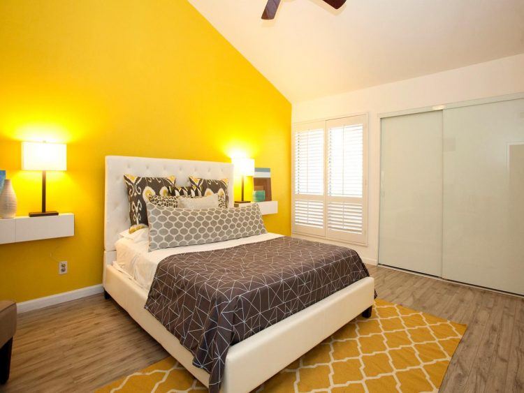 yellow-contemporary-bedroom