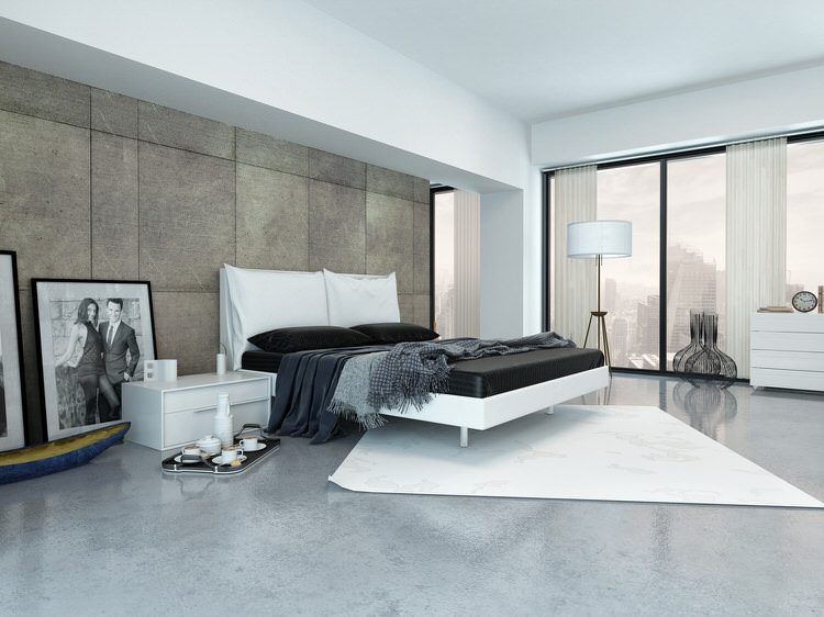 master bedroom with neutral color design