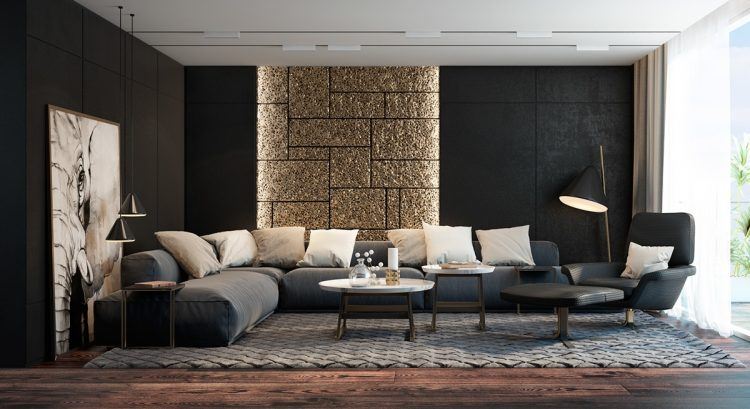 black-living-room-accent-colors