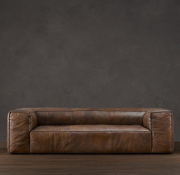 comfortable brown leather couch