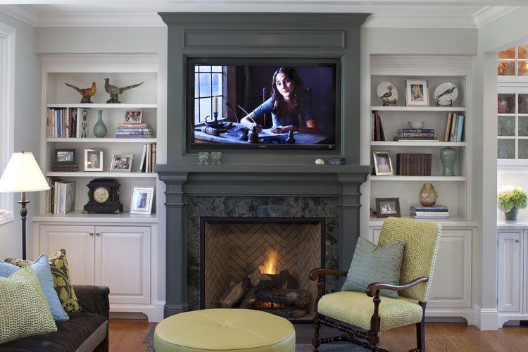 living room with white and gray design