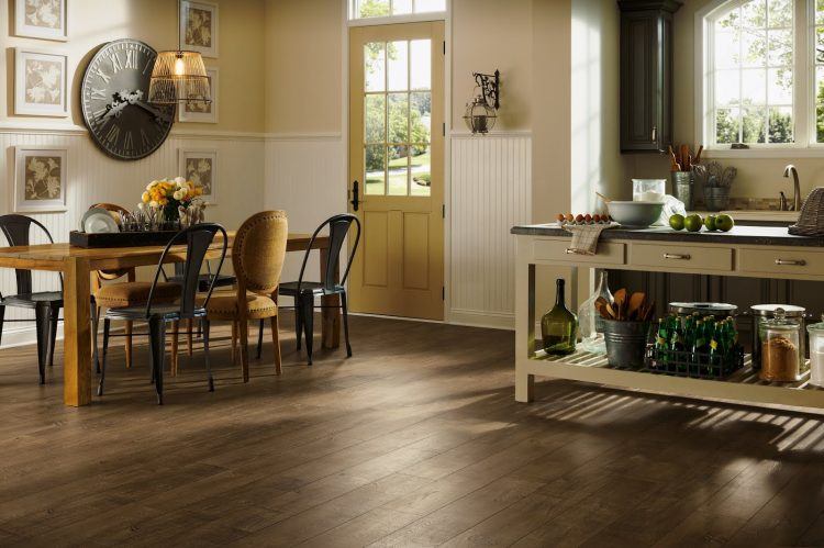 kitchen with water resistant flooring 