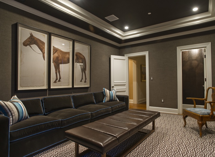 modern bedroom with wall art