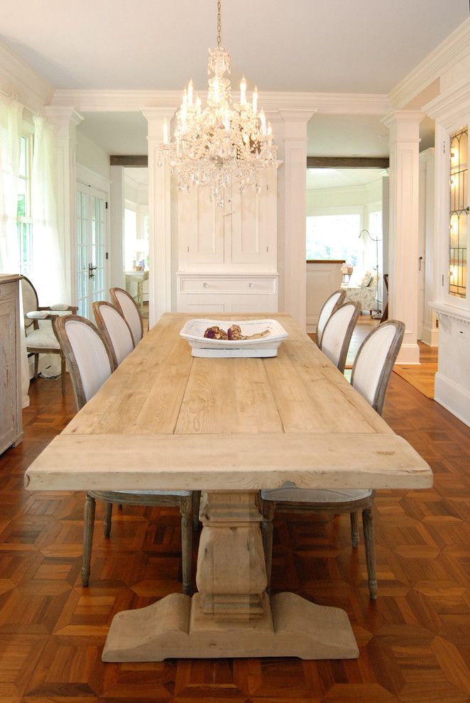 chic dining room with trendy modern table