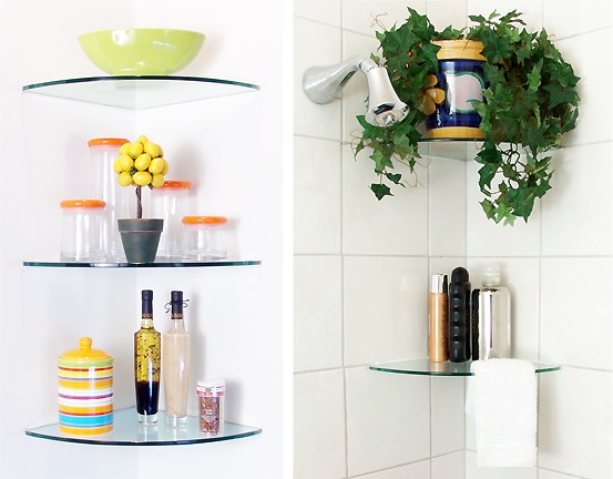 curved glass shelves for shower