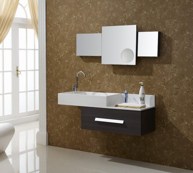 bathroom with floating vanity