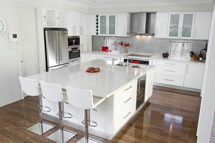 beautiful kitchen with all white design