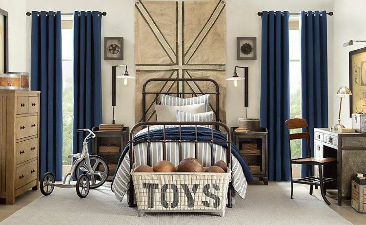 trendy and traditional boys bedroom