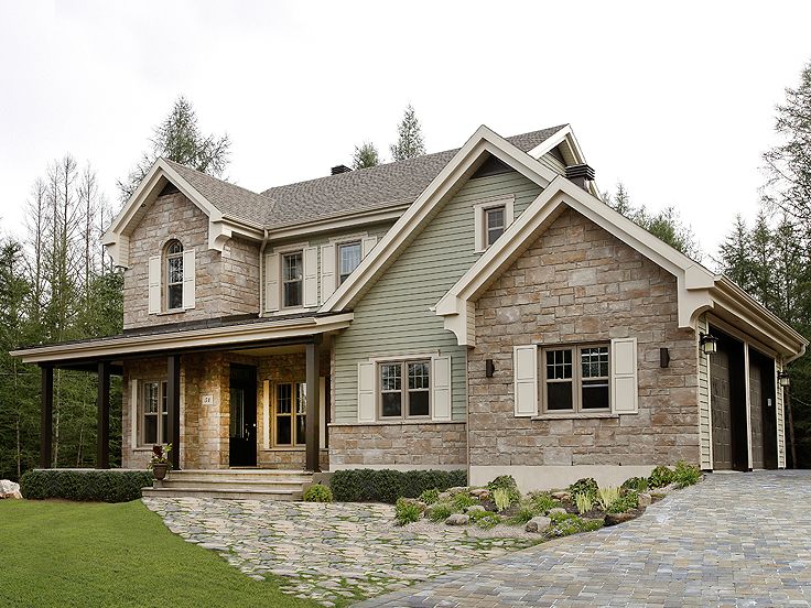 modern stone country home