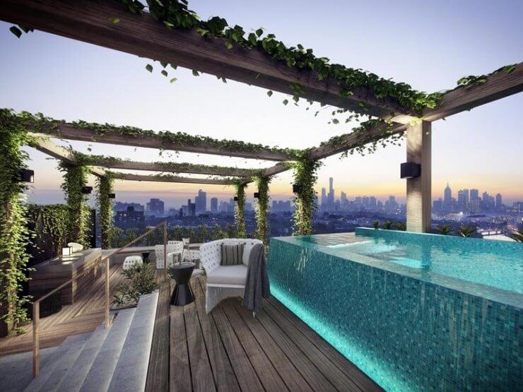 swimming pool on rooftop