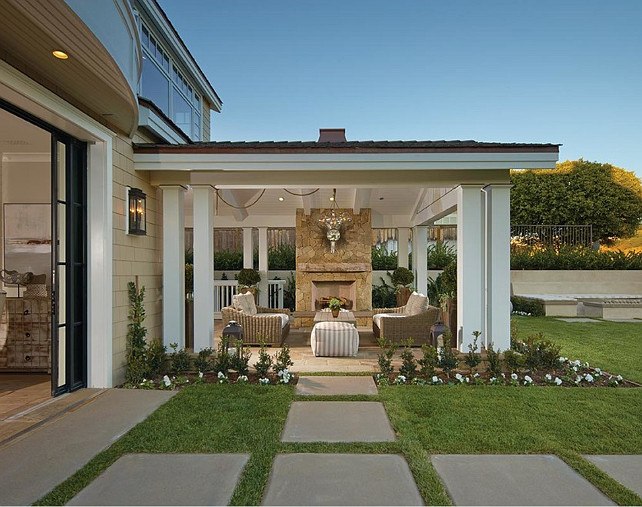 distant view of covered patio