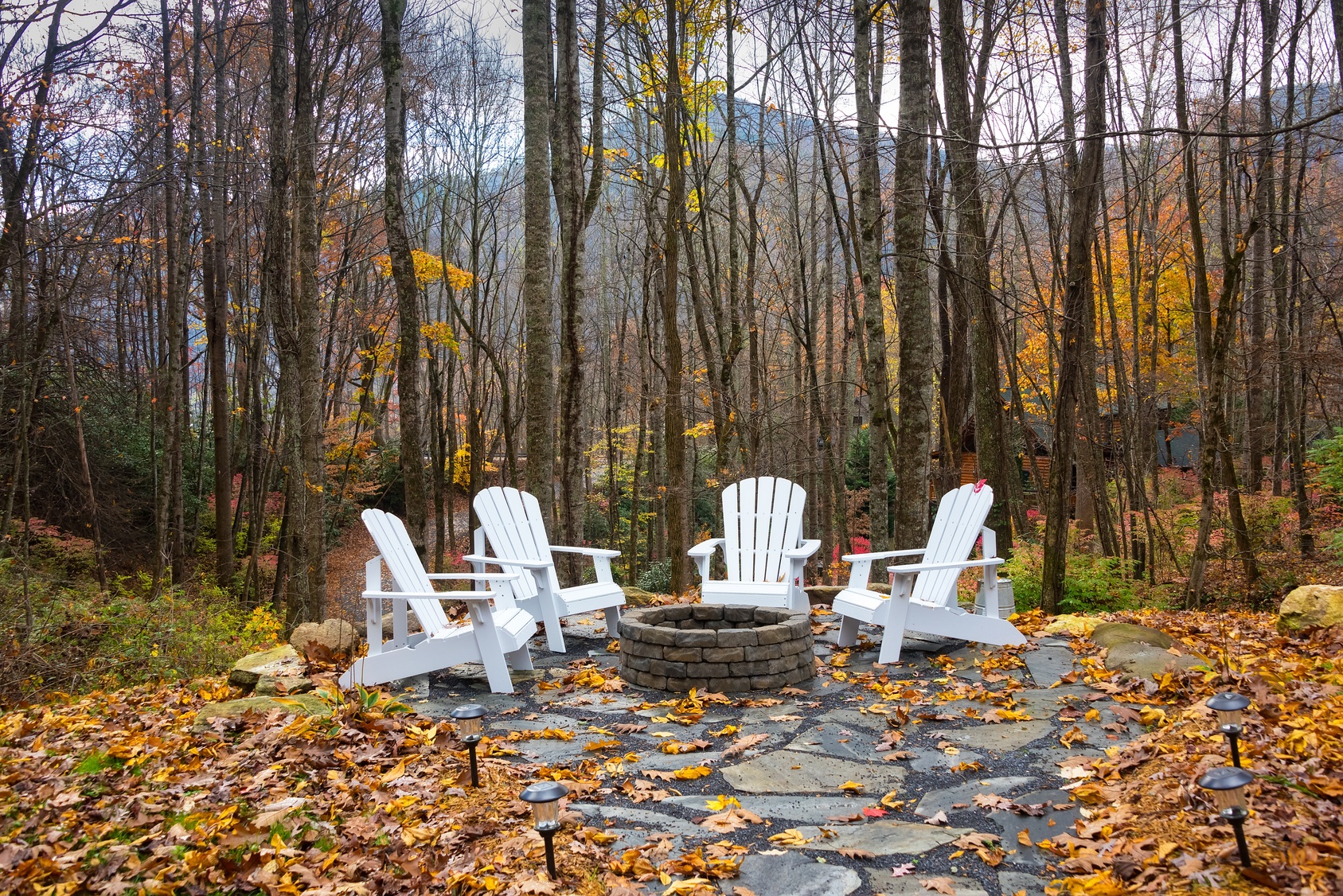 adirondack flagstone firepit patios hardscaping feuerstelle belgrade lakes appealing hardscape runde