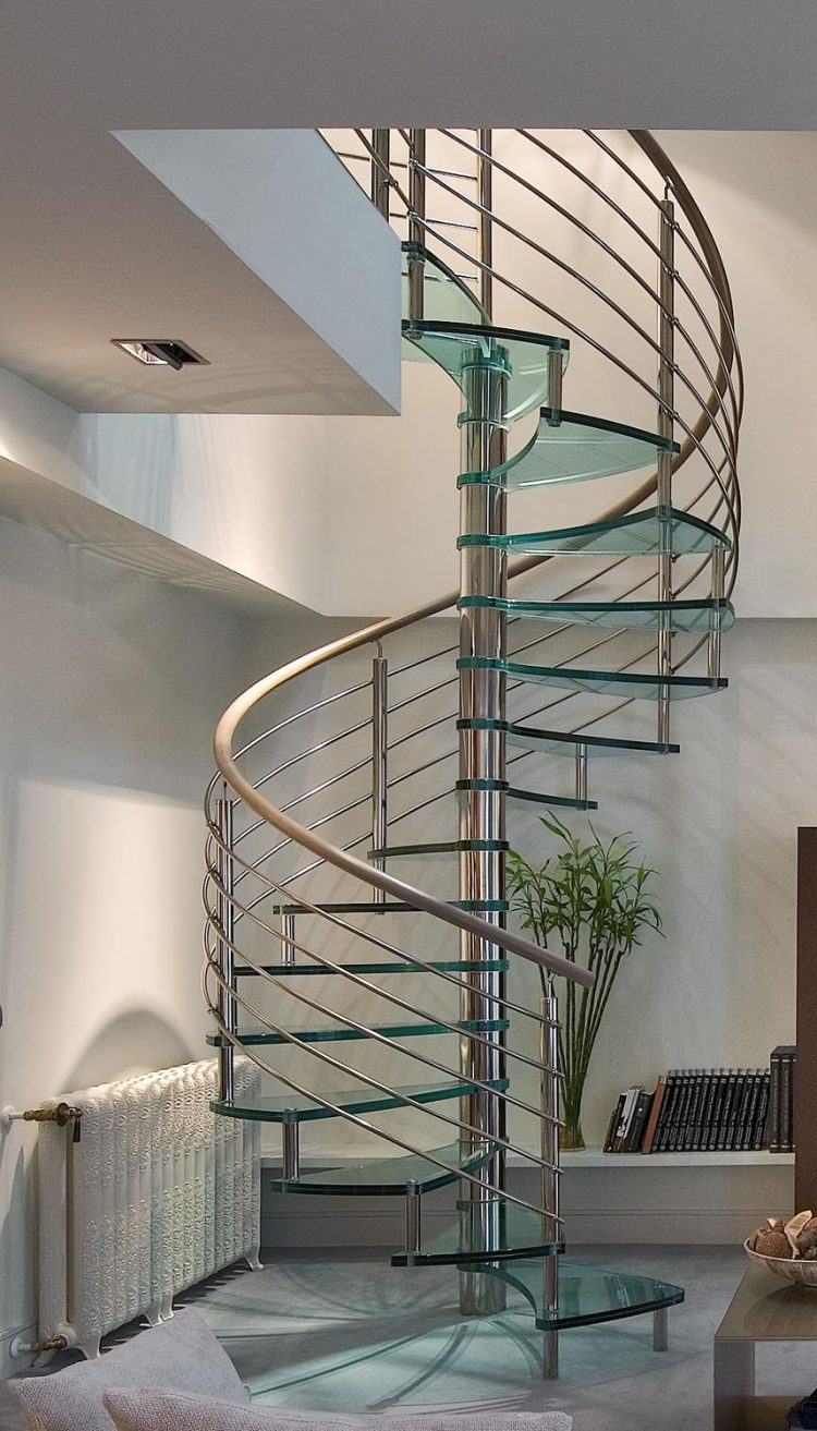 simple glass staircase design