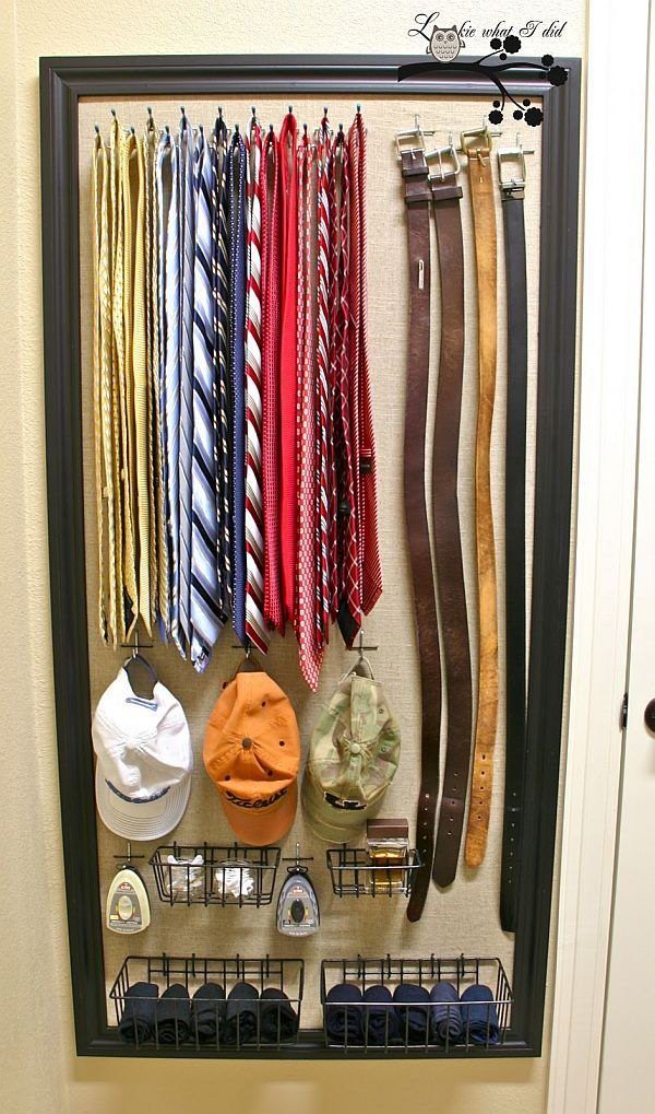 closet organization and storage ideas for ties and hats