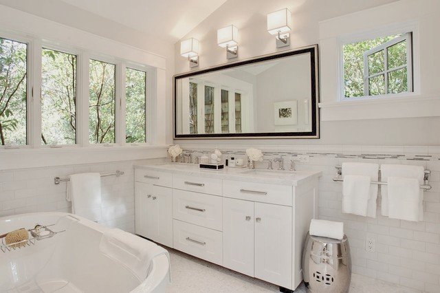 all white bathroom interior