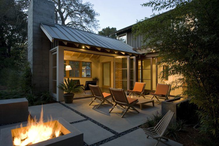 beautiful concrete patio