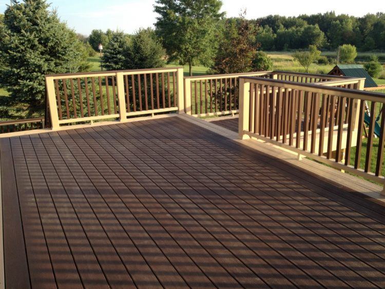 beautiful dark wood deck