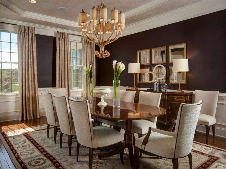 dining room brown panels