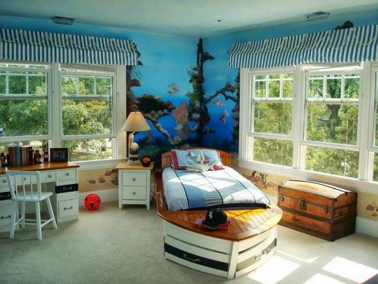 bedroom with boat