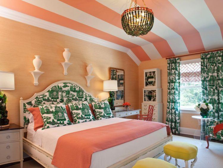 coral-and-teal-bedroom