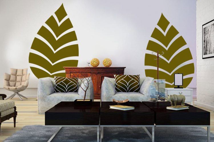 custom living room mural design