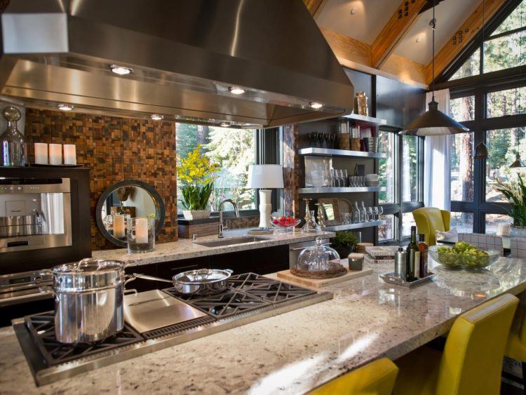 colorful mosaic backsplash in modern kitchen