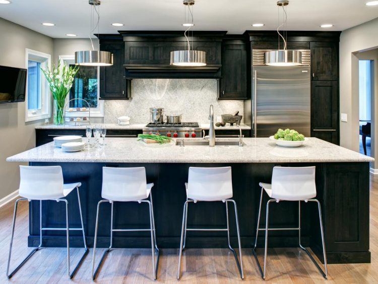 beautiful dark kitchen cabinets