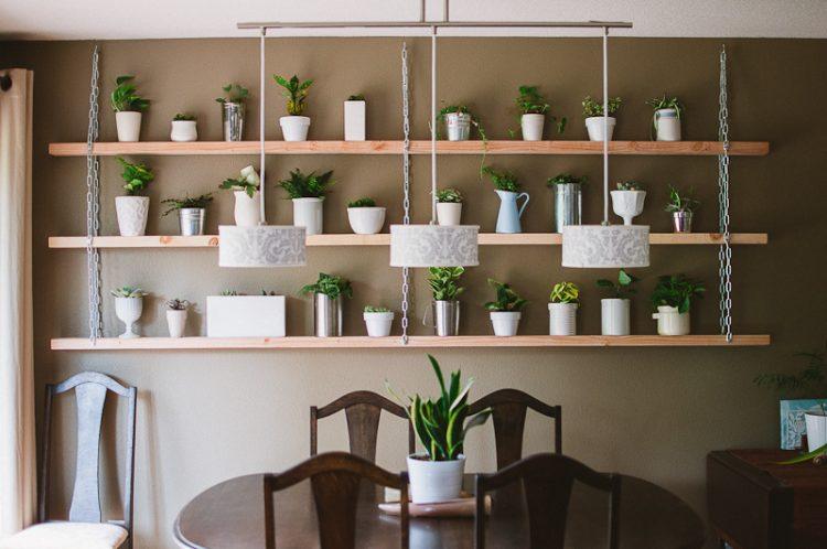 long floating shelf for kitchen