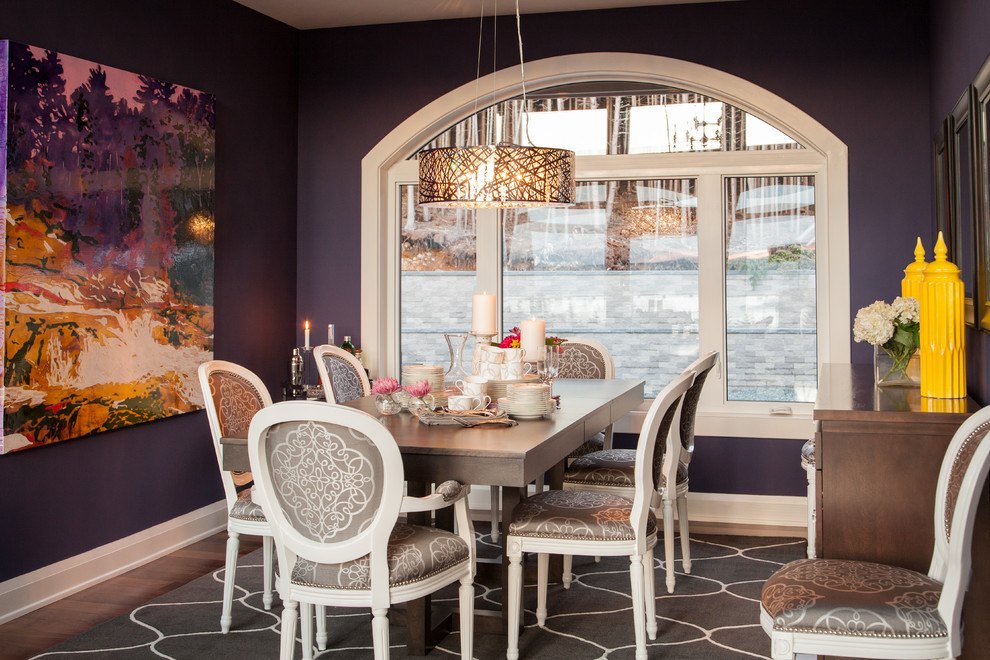 10 Beautiful Dining Rooms with Purple Walls