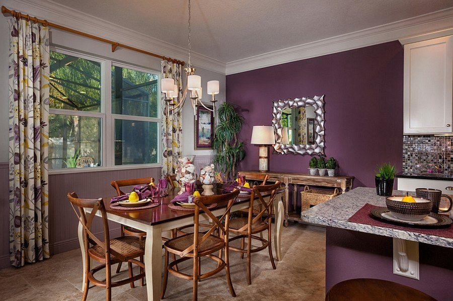 10 Beautiful Dining Rooms with Purple Walls