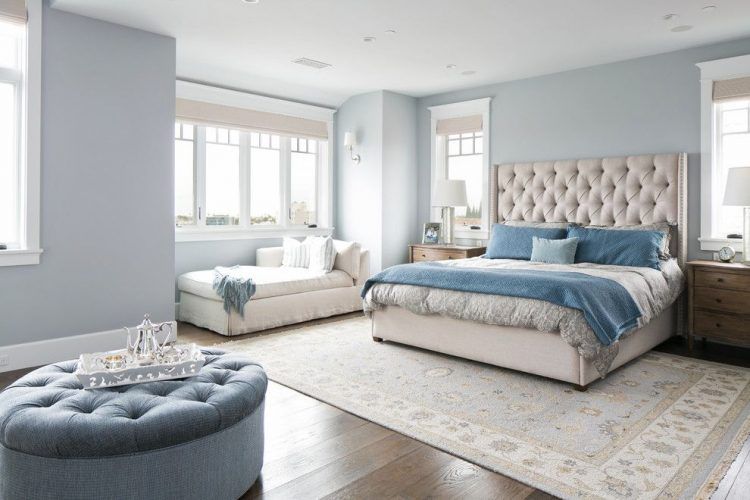 Blue White And Silver Master Bedroom Decor