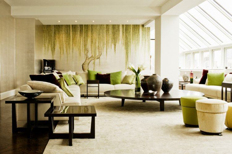 20 Living Rooms With Beautiful Wall Mural Designs