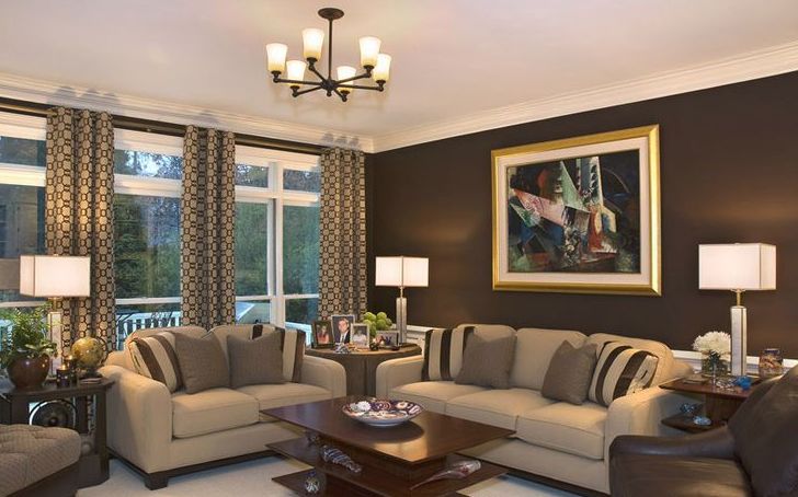 brown living room wall ideas