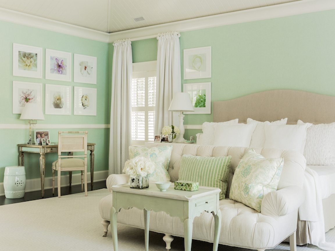 Light Green Walls With Vintage Accents