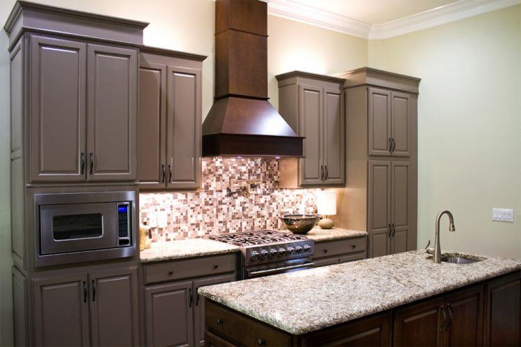 beautiful kitchen with brown colors