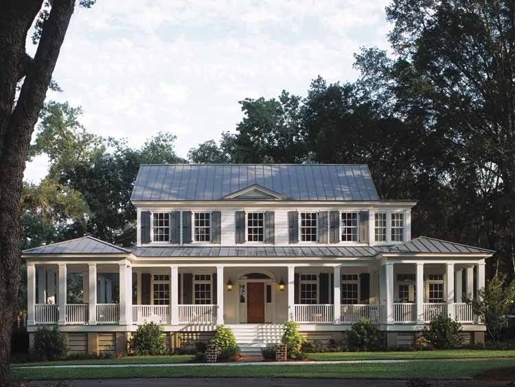 country house with large front porch